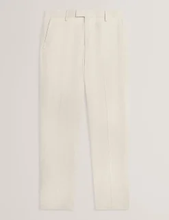 Regular Fit Cotton Linen Blend Trousers