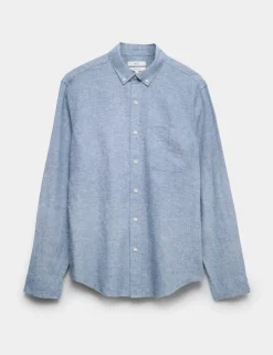 Regular Fit Cotton Linen Blend Shirt