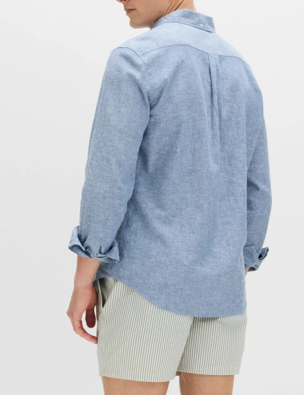 Regular Fit Cotton Linen Blend Shirt