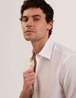 Regular Fit Cotton Linen Blend Shirt