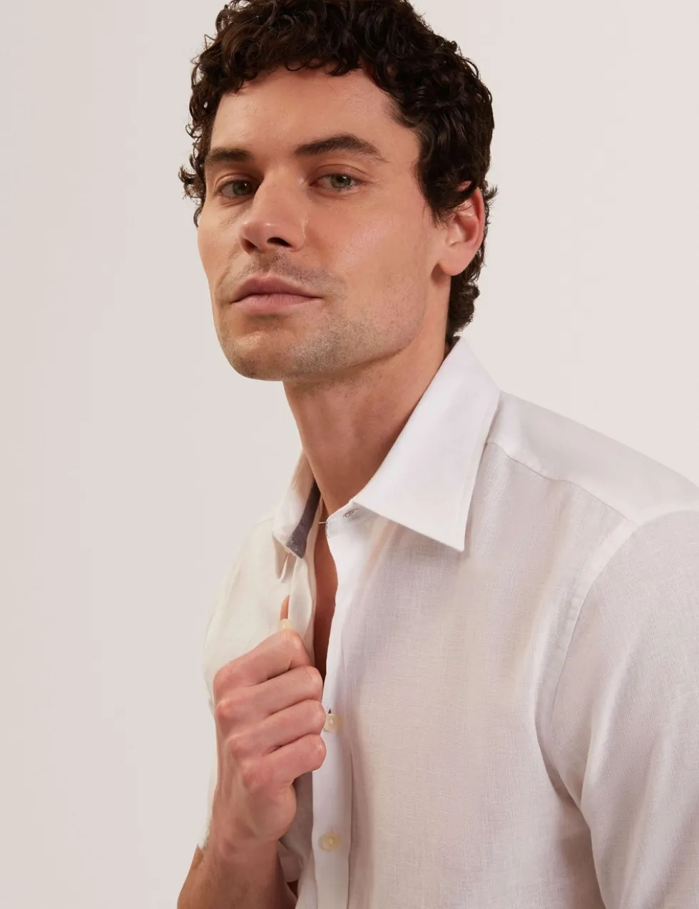 Regular Fit Cotton Linen Blend Shirt