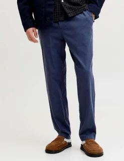 Regular Fit Cotton Linen Blend Joggers