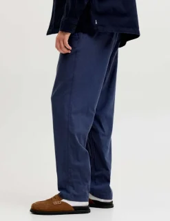 Regular Fit Cotton Linen Blend Joggers