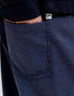 Regular Fit Cotton Linen Blend Joggers