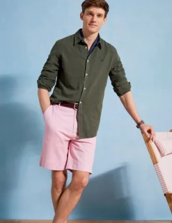 Regular Fit Cotton Linen Blend Shirt
