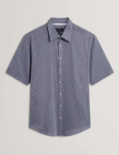 Regular Fit Cotton Linen Blend Shirt