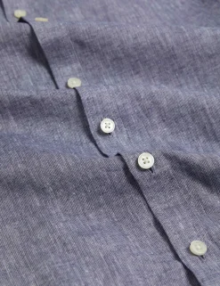 Regular Fit Cotton Linen Blend Shirt