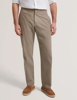 Regular Fit Cotton Linen Blend Chinos