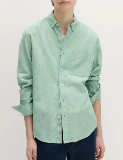 Regular Fit Cotton Linen Blend Shirt
