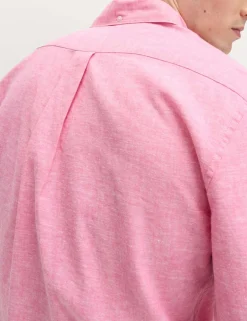 Regular Fit Cotton Linen Blend Shirt