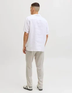 Regular Fit Cotton Linen Blend Joggers