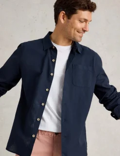 Regular Fit Cotton Linen Blend Shirt