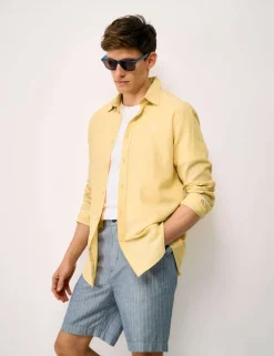 Regular Fit Cotton Linen Blend Shirt
