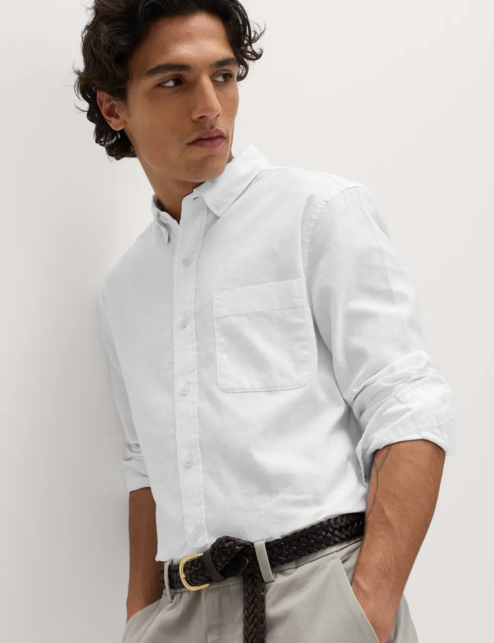 Regular Fit Cotton Linen Blend Shirt