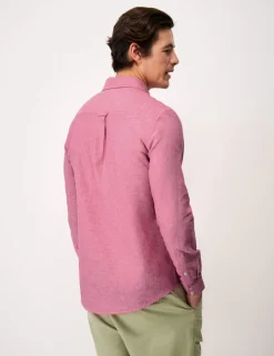 Regular Fit Cotton Linen Blend Shirt