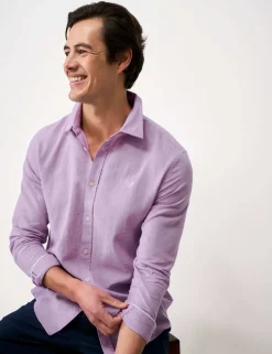 Regular Fit Cotton Linen Blend Shirt