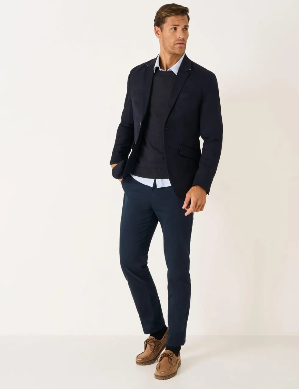 Regular Fit Cotton Rich Blazer