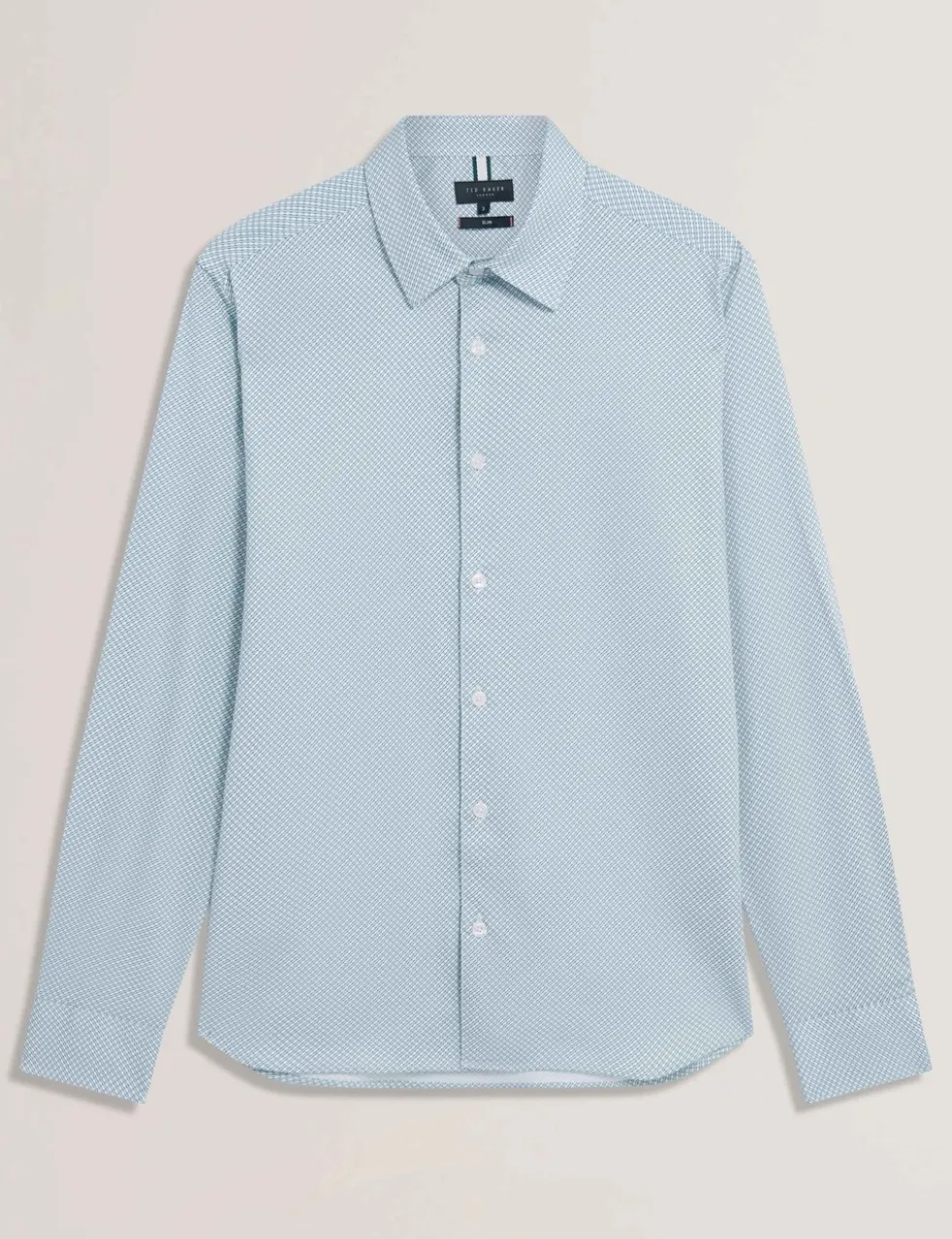 Regular Fit Cotton Rich Geometric Luxury Shirt