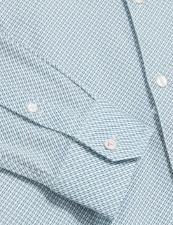Regular Fit Cotton Rich Geometric Luxury Shirt