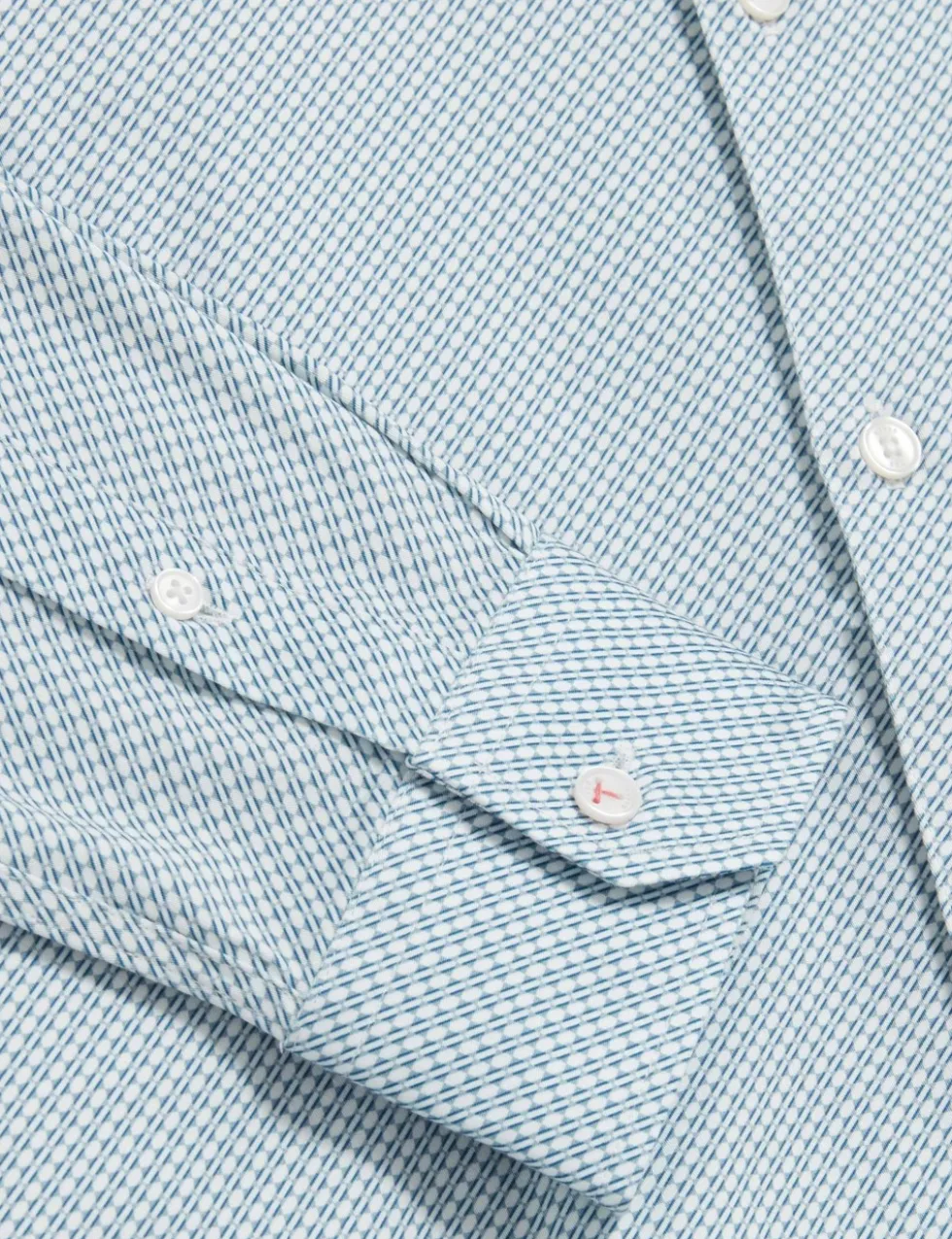 Regular Fit Cotton Rich Geometric Luxury Shirt