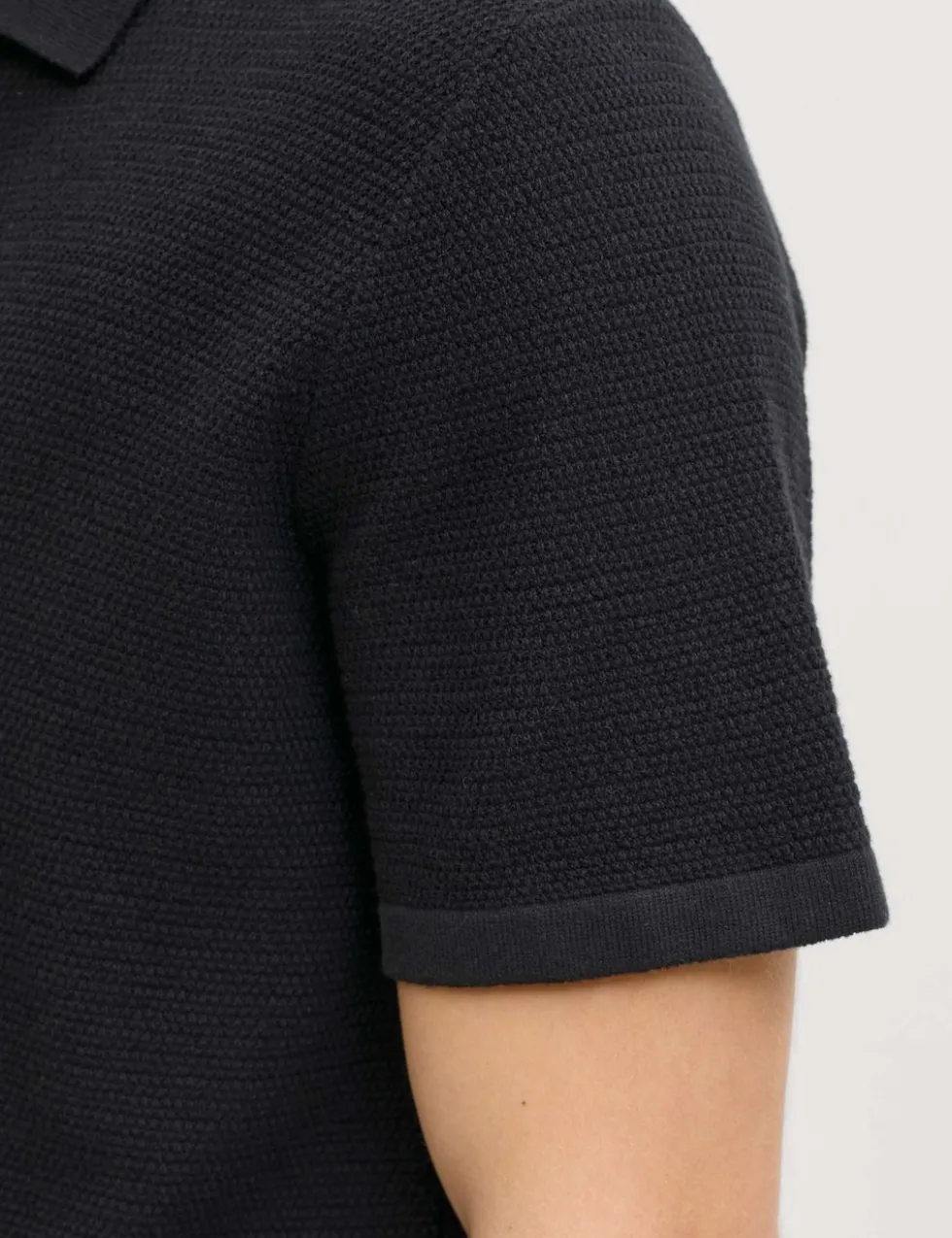 Regular Fit Cotton Rich Knitted Short Sleeve Shirt