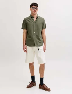 Regular Fit Cotton Rich Short Sleeve Shirt