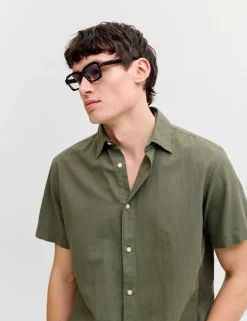 Regular Fit Cotton Rich Short Sleeve Shirt