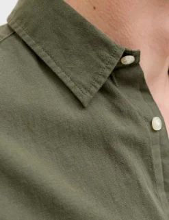 Regular Fit Cotton Rich Short Sleeve Shirt