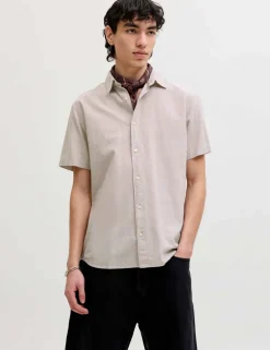 Regular Fit Cotton Rich Short Sleeve Shirt