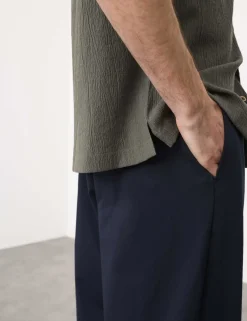 Regular Fit Crinkle Seersucker Shirt