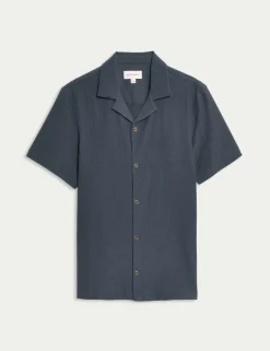 Regular Fit Crinkle Seersucker Shirt
