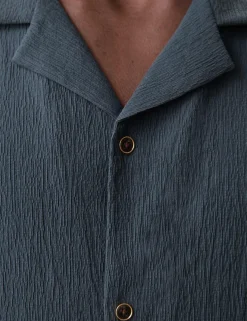 Regular Fit Crinkle Seersucker Shirt