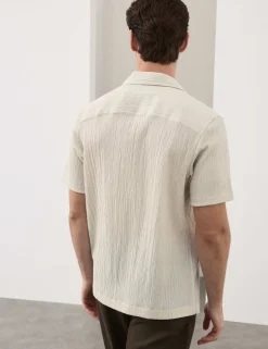Regular Fit Crinkle Seersucker Shirt