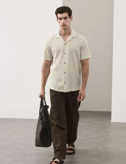 Regular Fit Crinkle Seersucker Shirt
