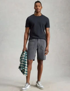 Regular Fit Denim Utility Shorts