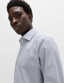 Regular Fit Easy Iron Cotton Blend Shirt