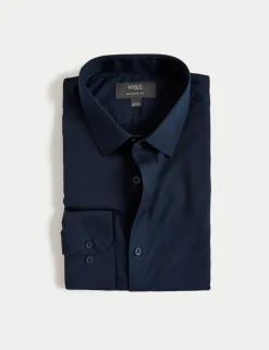 Regular Fit Easy Iron Cotton Blend Shirt