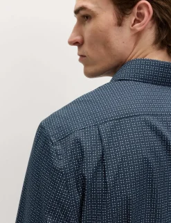 Regular Fit Easy Iron Cotton Blend Shirt