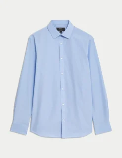 Regular Fit Easy Iron Cotton Blend Shirt