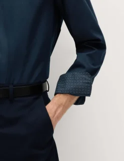 Regular Fit Easy Iron Cotton Blend Shirt