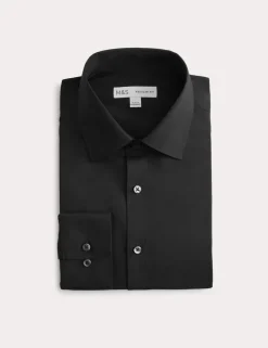 Regular Fit Easy Iron Cotton Blend Shirt
