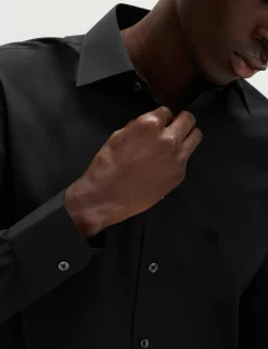 Regular Fit Easy Iron Cotton Blend Shirt