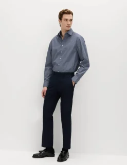 Regular Fit Easy Iron Cotton Blend Shirt