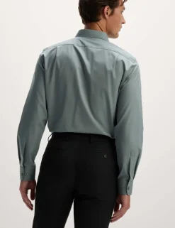 Regular Fit Easy Iron Cotton Blend Shirt