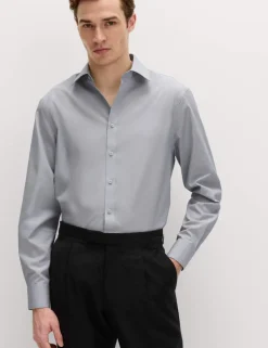 Regular Fit Easy Iron Cotton Blend Shirt