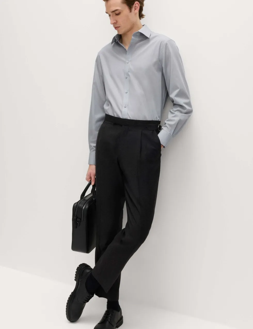 Regular Fit Easy Iron Cotton Blend Shirt
