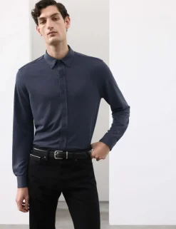 Regular Fit Easy Iron Modal Rich Shirt