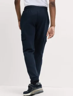 Regular Fit Herringbone Cargo Joggers