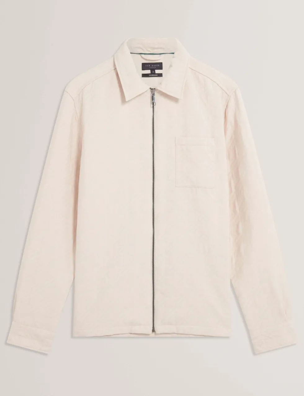 Regular Fit Jacquard Zip Up Overshirt