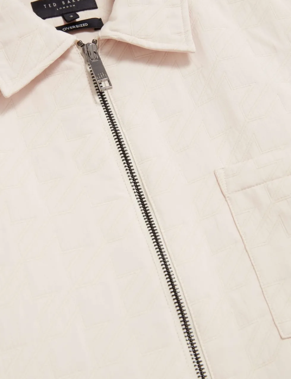 Regular Fit Jacquard Zip Up Overshirt